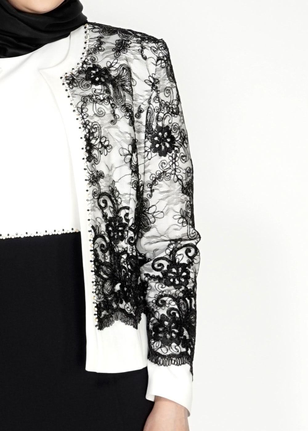 Hijab clothing BLACK 3142 Camelia 2Lİ Elb Tesettür Takım