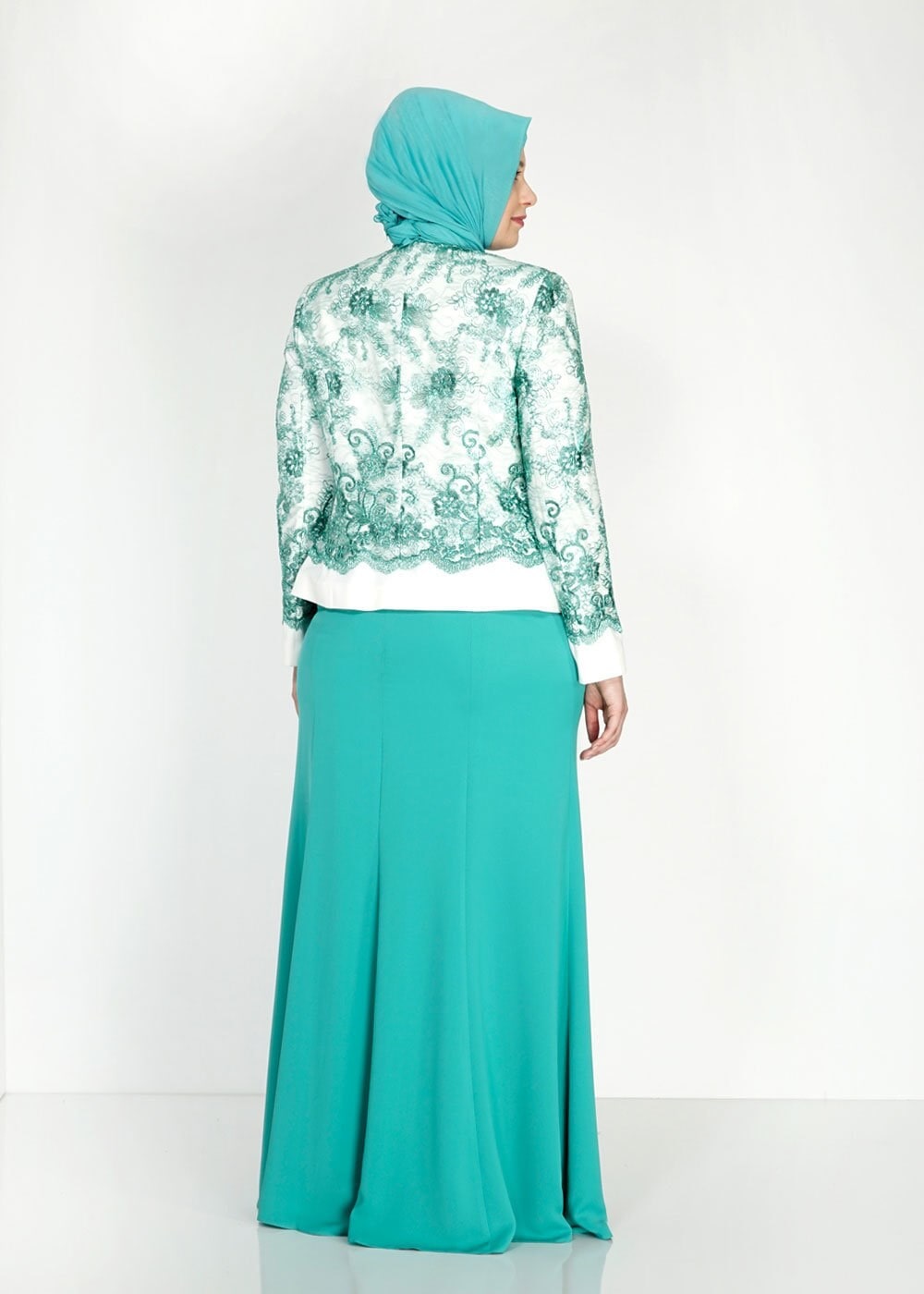 Hijab clothing BLUE 3142 Camelia 2Lİ Elb Tesettür Takım