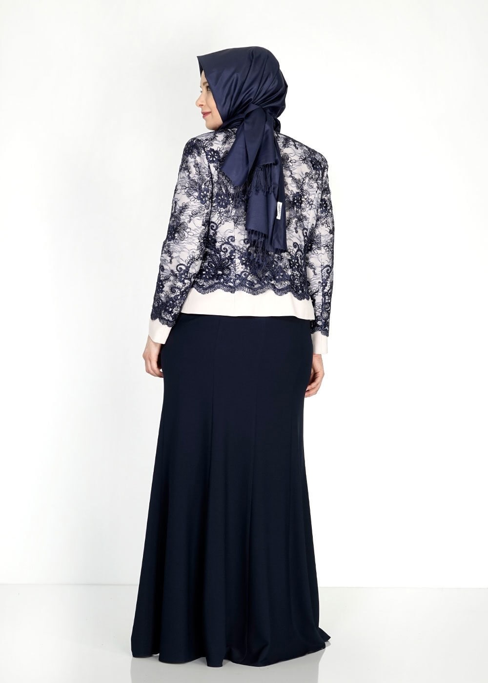 Tesettür giyim LACİVERT 3142 Camelia 2Lİ Elb Tesettür Takım