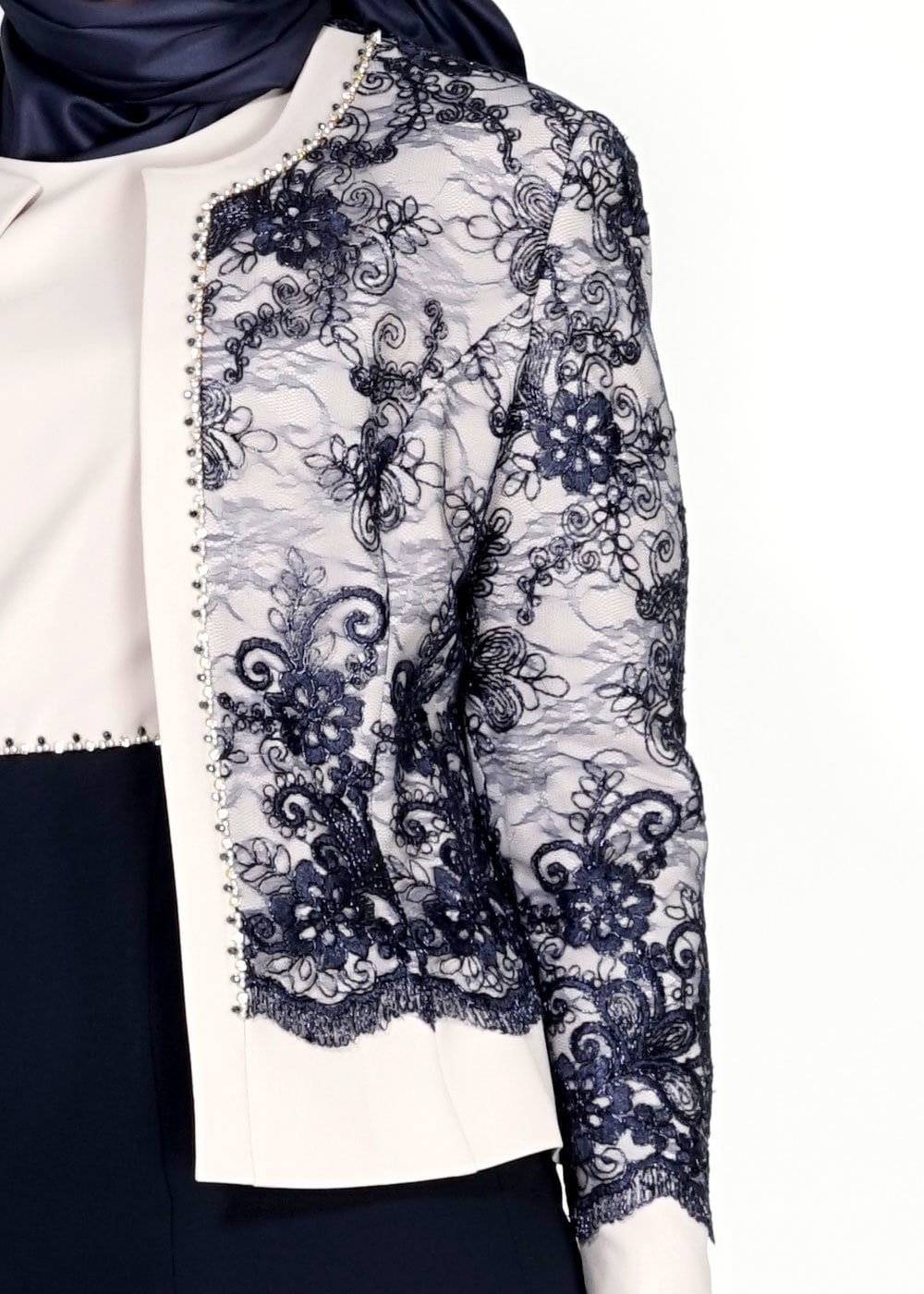 Tesettür giyim LACİVERT 3142 Camelia 2Lİ Elb Tesettür Takım