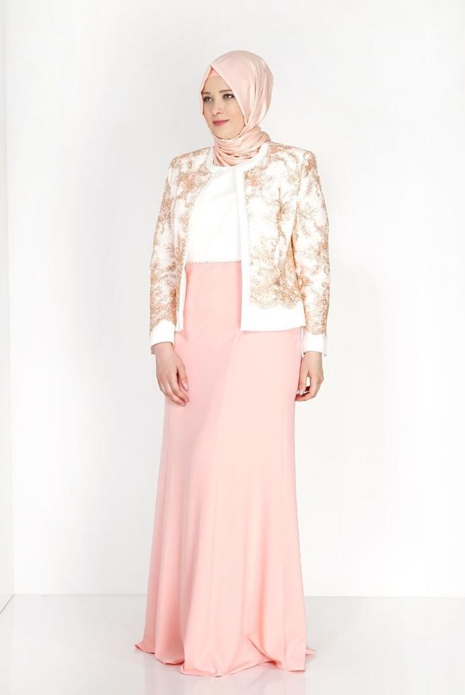 Vêtements hijab POUDRE 3142 Camelia 2Lİ Elb Tesettür Takım - ALVİNA