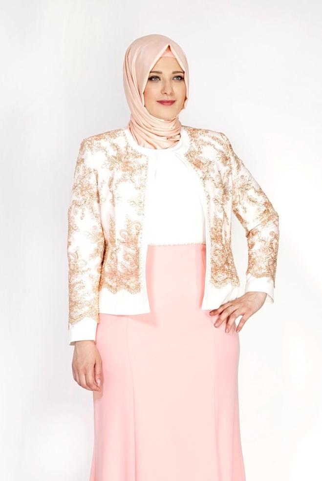 Vêtements hijab POUDRE 3142 Camelia 2Lİ Elb Tesettür Takım - ALVİNA