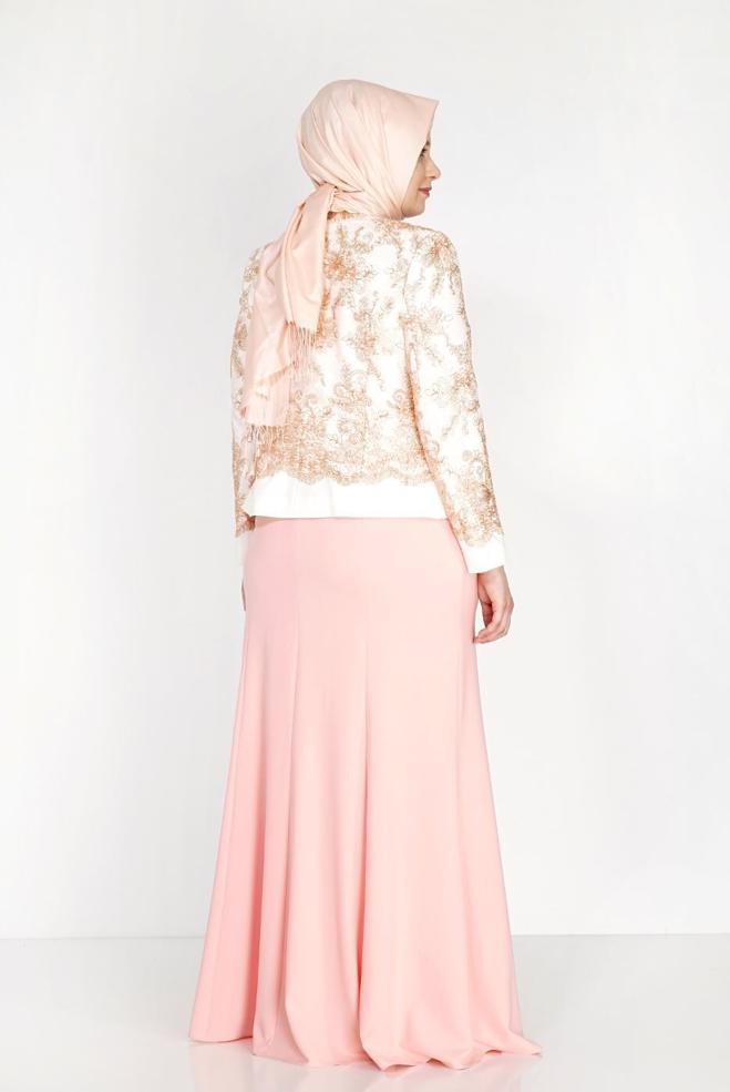 Vêtements hijab POUDRE 3142 Camelia 2Lİ Elb Tesettür Takım - ALVİNA