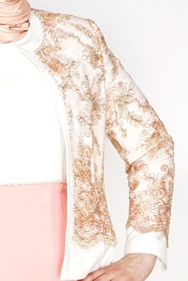 Vêtements hijab POUDRE 3142 Camelia 2Lİ Elb Tesettür Takım - ALVİNA