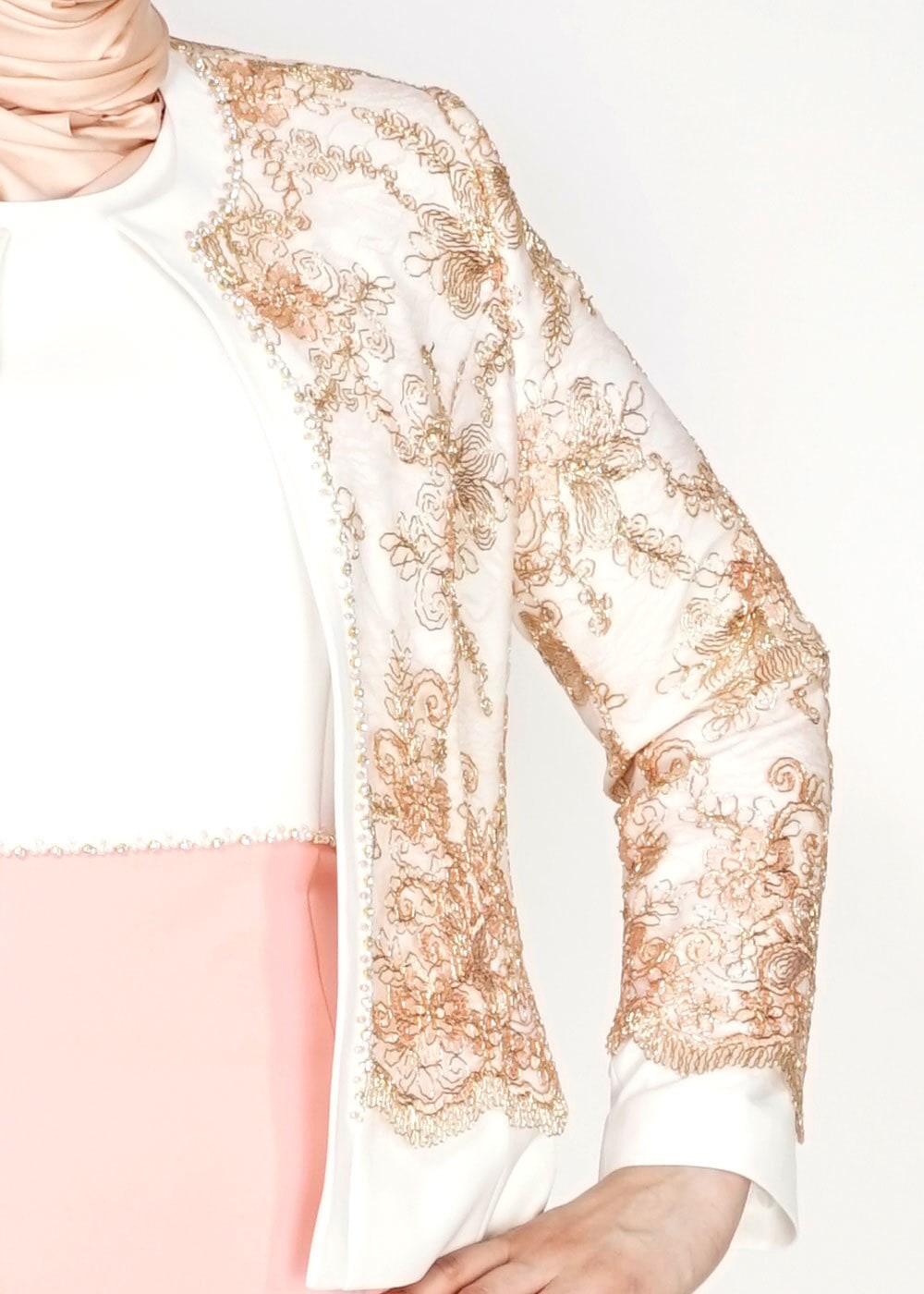 Tesettür giyim PUDRA 3142 Camelia 2Lİ Elb Tesettür Takım