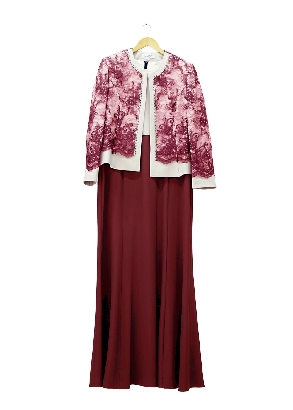 Tesettür giyim BORDO 3142 Camelia 2Lİ Elb Tesettür Takım