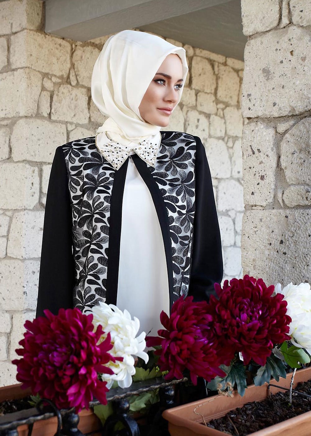 Tesettür giyim SİYAH 3082P Farah Tesettür Pnt Tkm