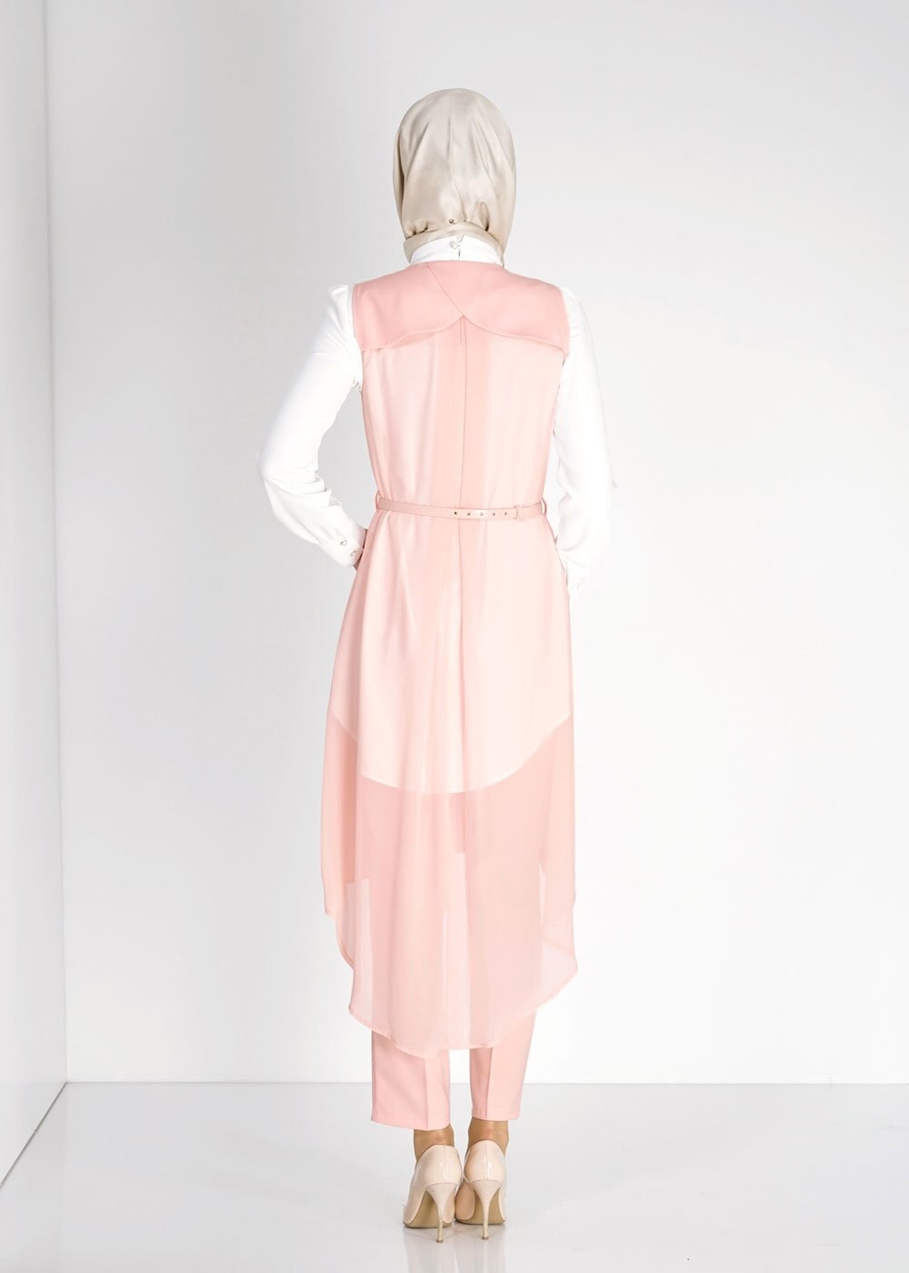 Tesettür giyim PUDRA 3090P Farah Tesettür Pnt Tkm