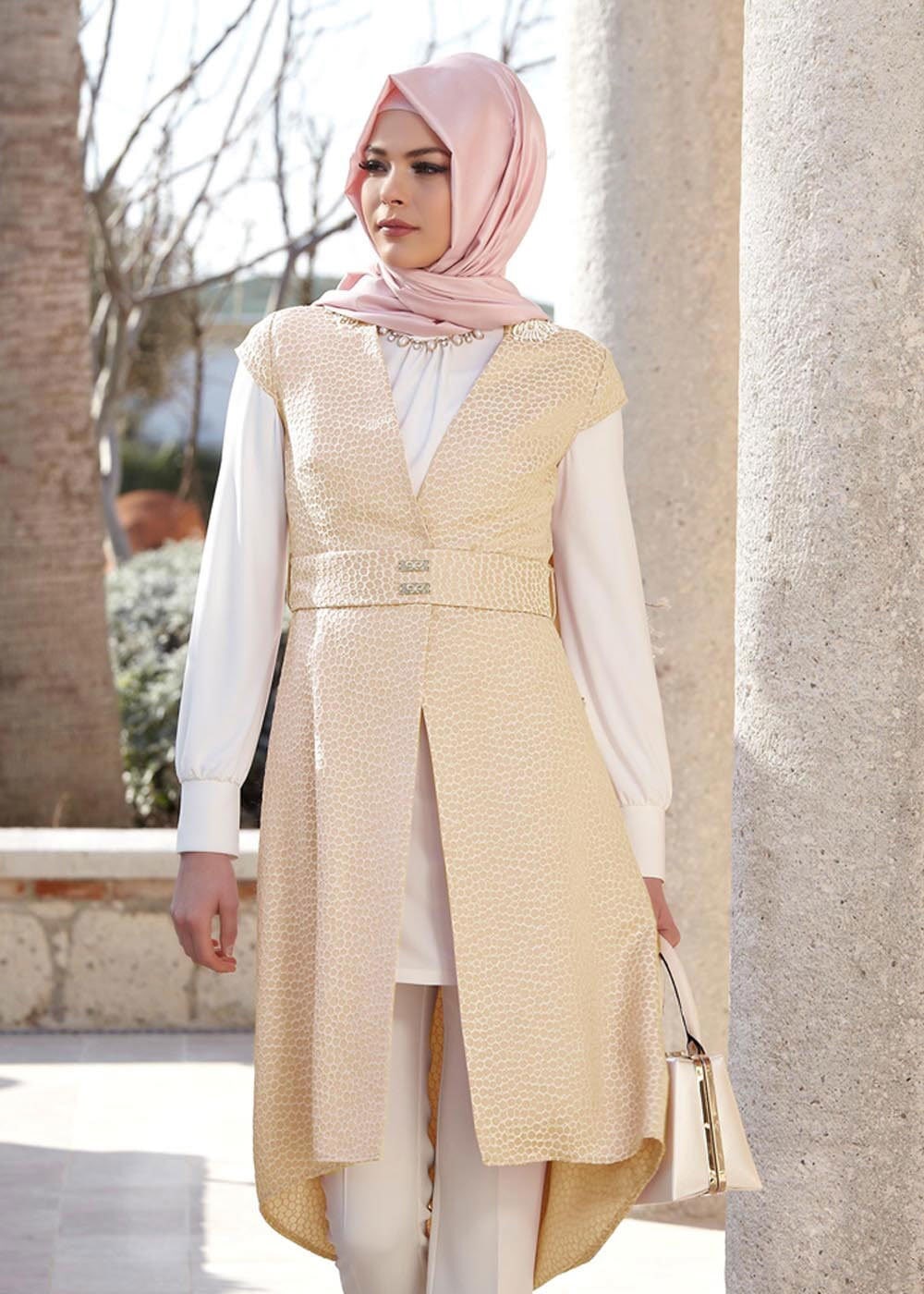 Tesettür giyim ALTIN 3103P Jakar Tesettür Pnt Tkm