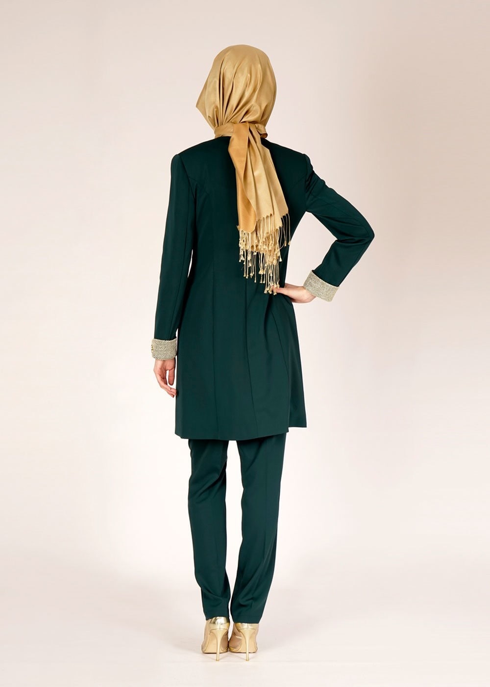 Tesettür giyim YEŞİL 3116P ELİTE 11620 3LÜ PNT.TKM 40/48 TEK44