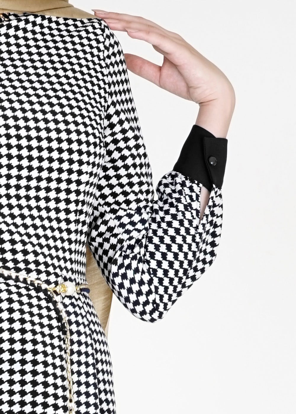 Tesettür giyim SİYAH 3123P Como Emt 2li Tesettür Pnt Takım