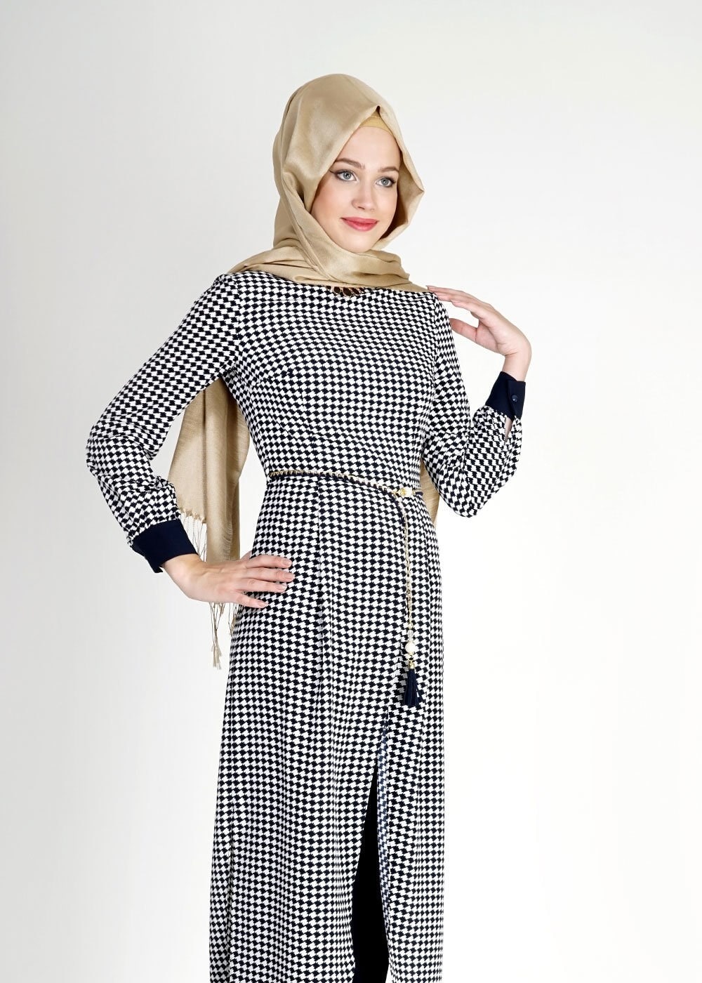 Tesettür giyim LACİVERT 3123P Como Emt 2li Tesettür Pnt Takım