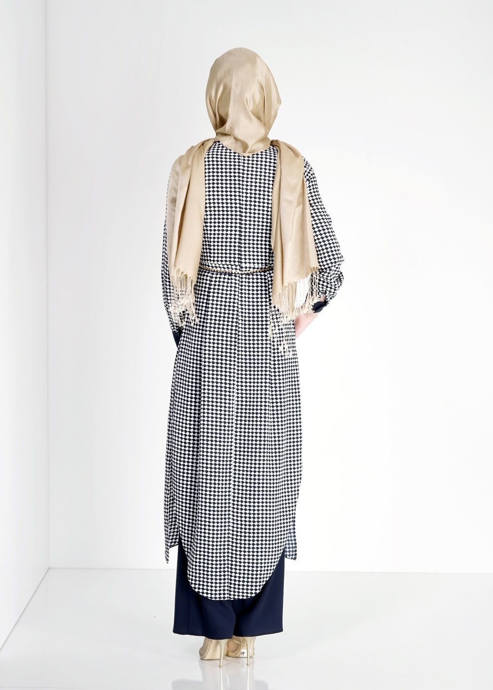 Tesettür giyim LACİVERT 3123P Como Emt 2li Tesettür Pnt Takım