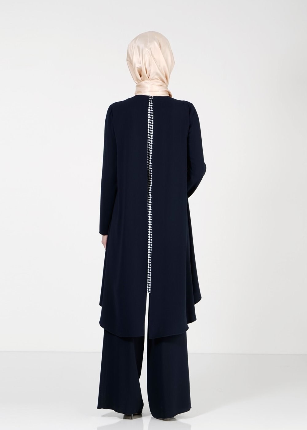 Tesettür giyim LACİVERT 3124P Como Emp.Tesettür  2Lİ Pnt.Tkm