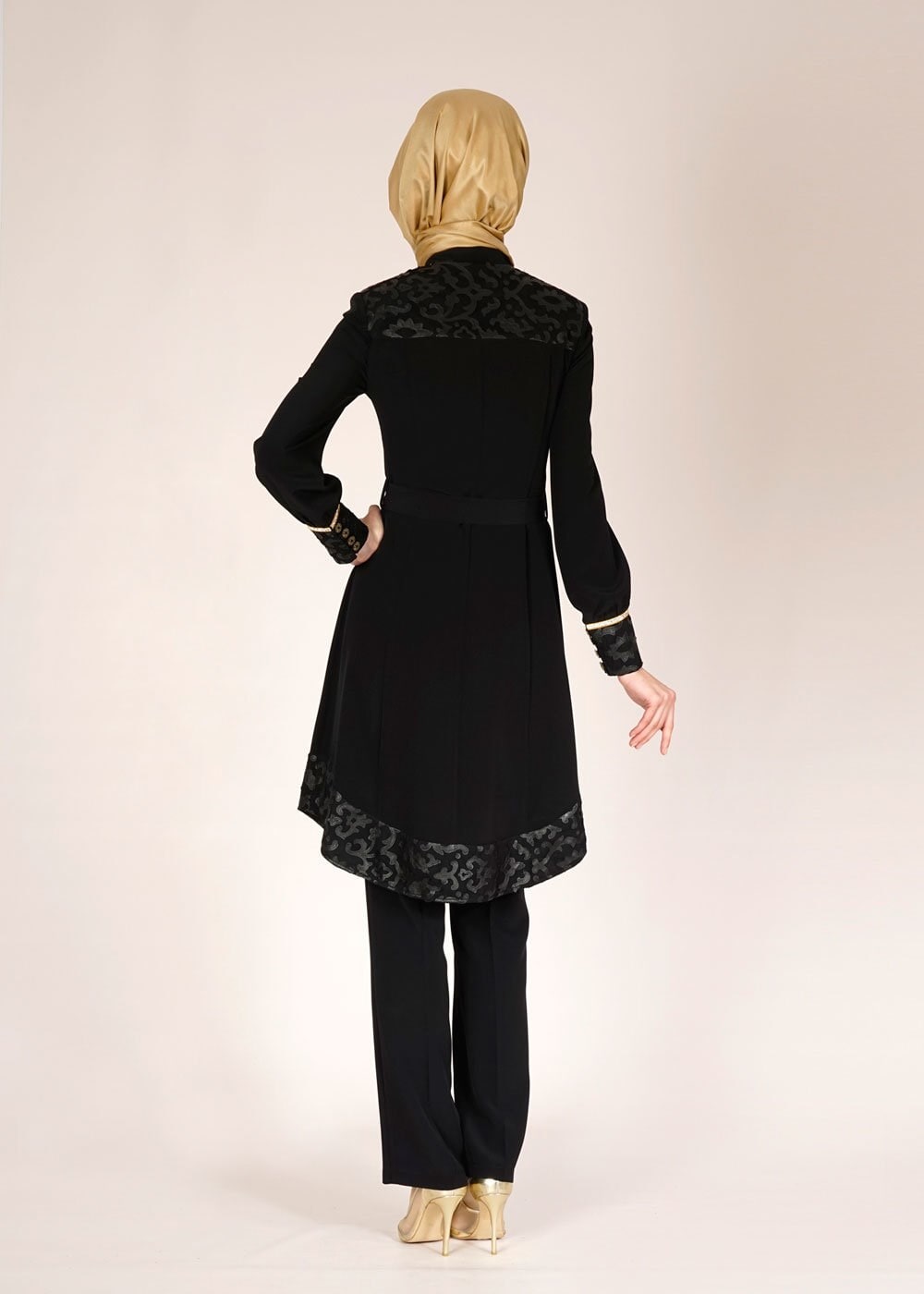 Tesettür giyim SİYAH 3125P NEW LOREN 2Lİ PNT.TKM 38/46