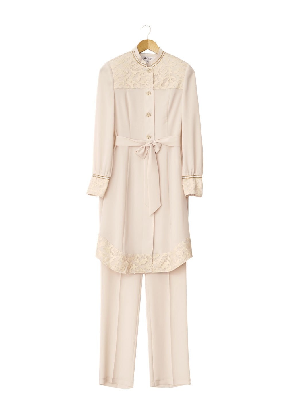 Tesettür giyim EKRU 3125P NEW LOREN 2Lİ PNT.TKM 38/46