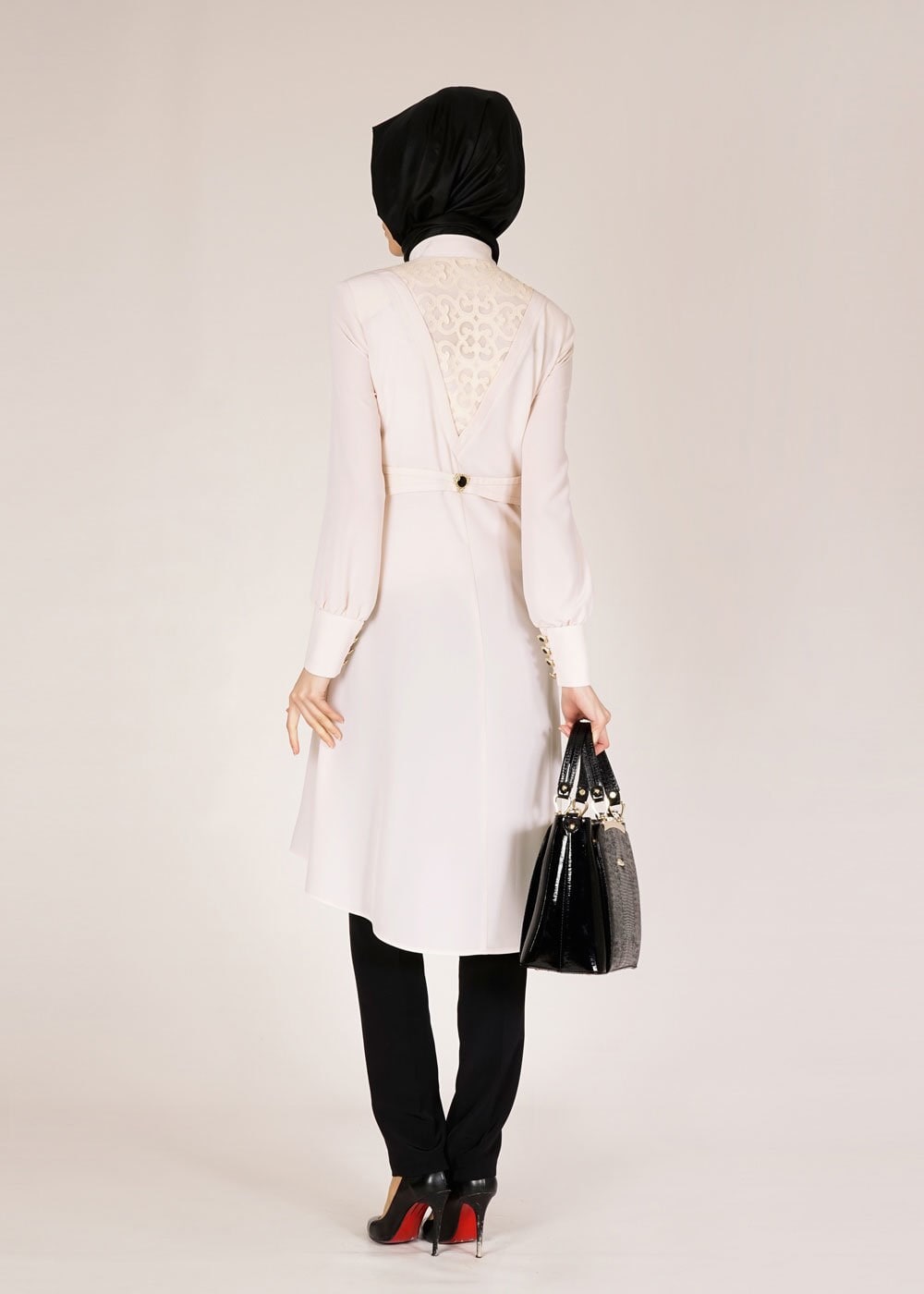 Tesettür giyim EKRU 3127P New Loren 2Lİ Tesettür Pnt.Tkm