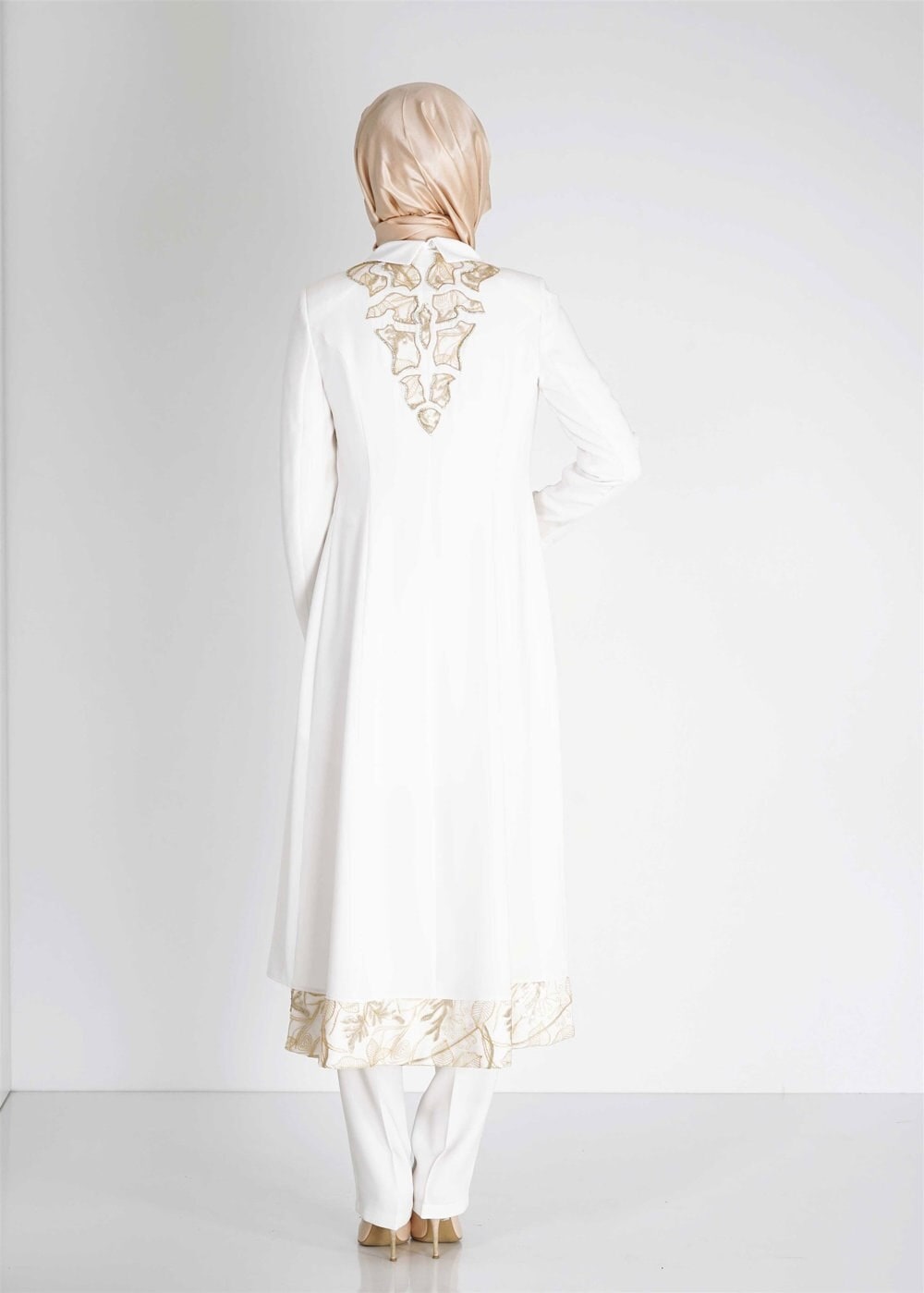 Tesettür giyim BEYAZ 3134 3Lü Tesettür  Pnt.Tkm