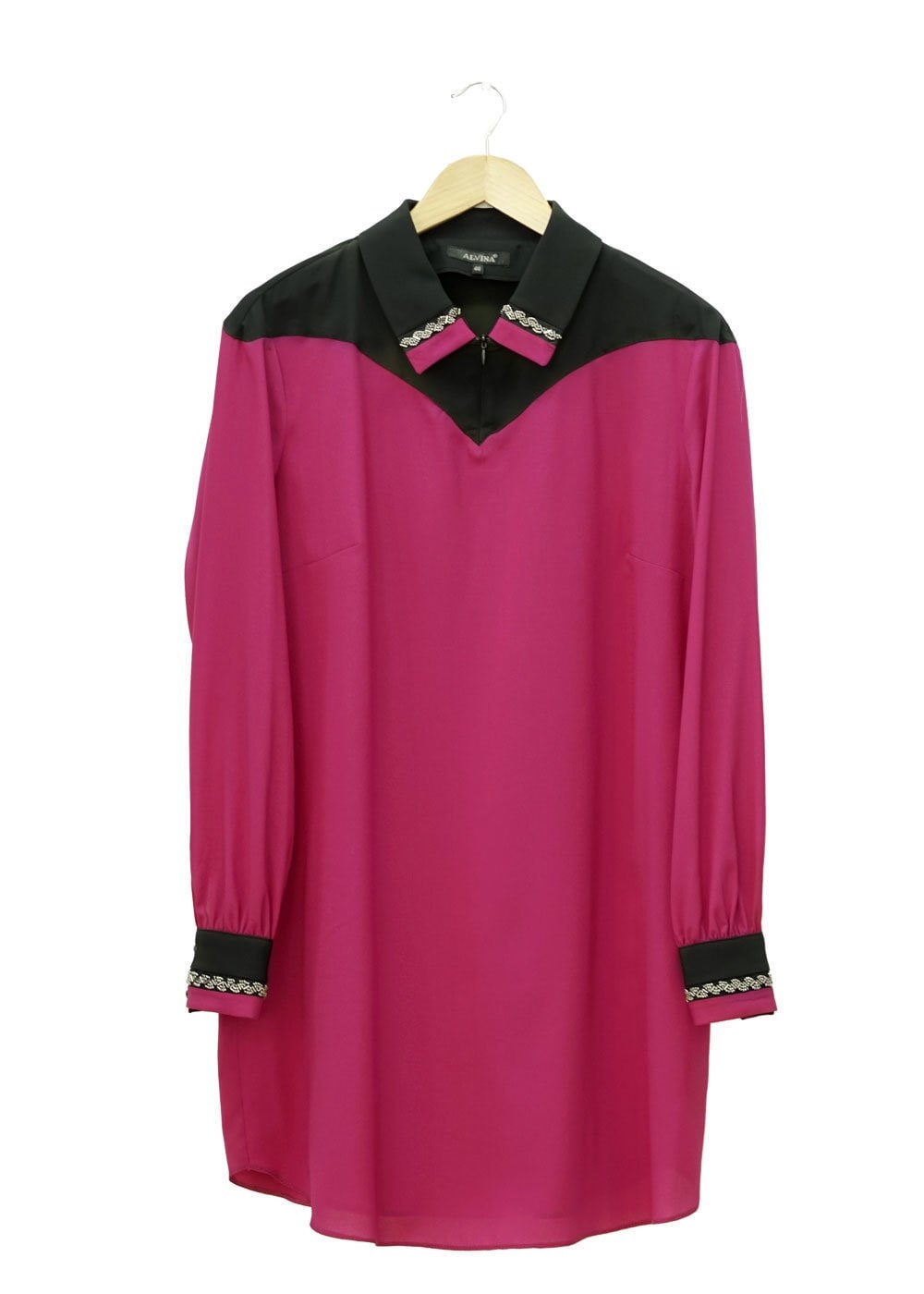 Hijab clothing PURPLE SHIRT COLLAR MODEST TUNIC  2483