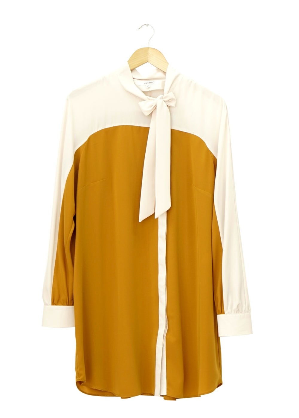 Tesettür giyim SARI  BAĞLAMA DETAYLI TUNİK 2485 