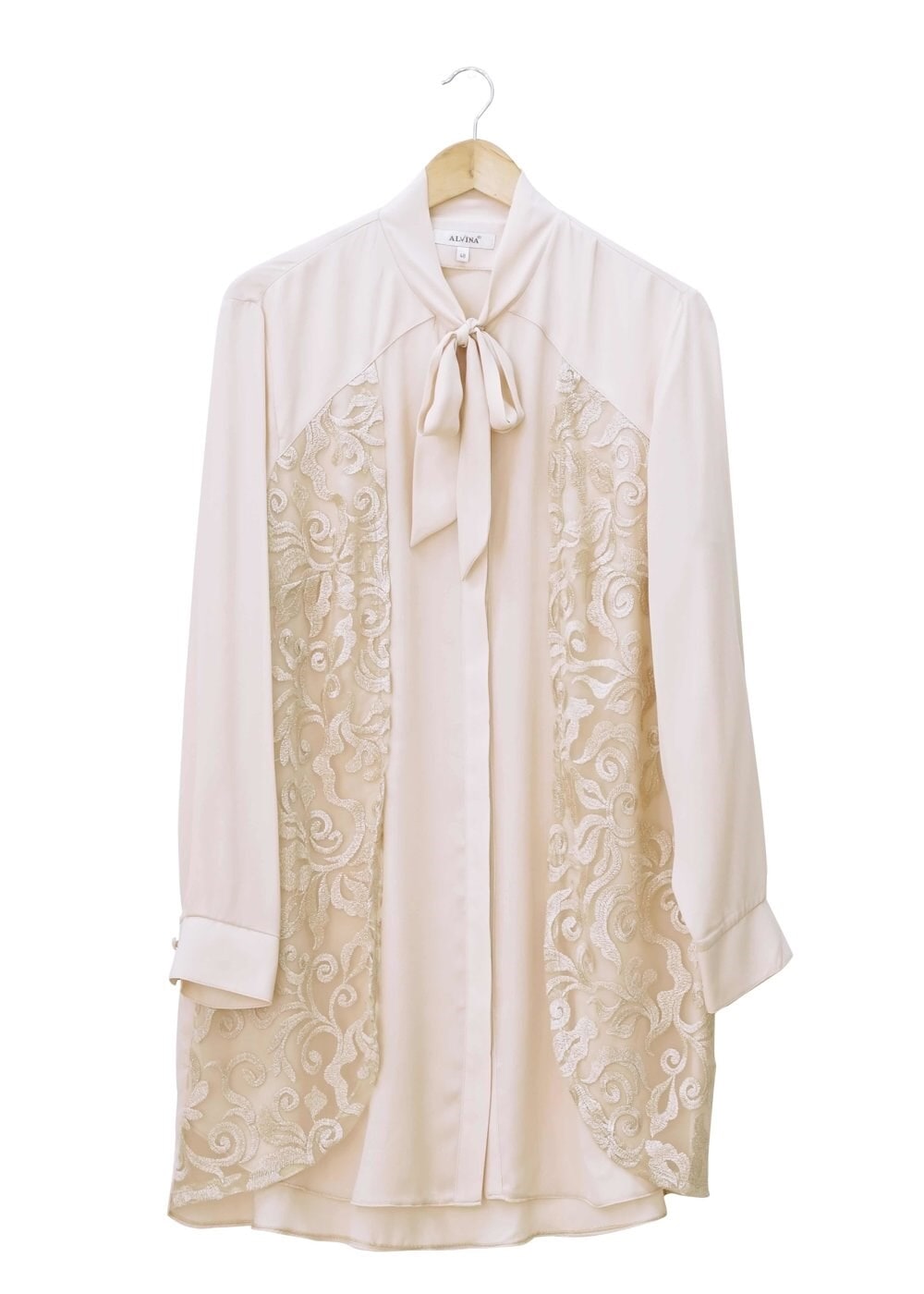 Tesettür giyim PUDRA NAKIŞ DETAYLI TUNİK  2490 