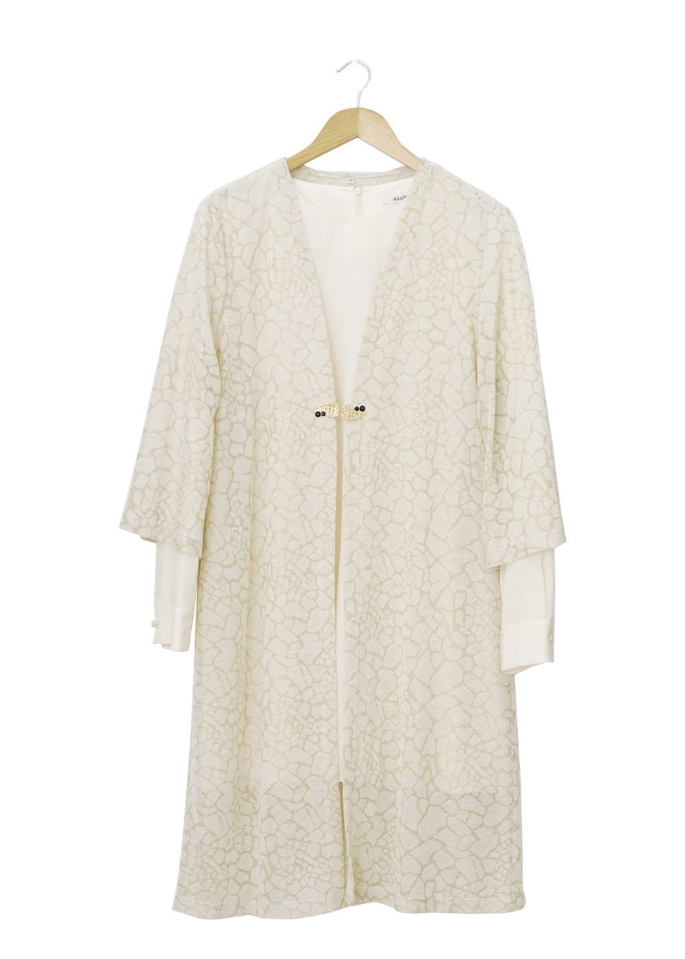 Tesettür giyim BEJ DESENLİ İKİLİ TUNİK 2504