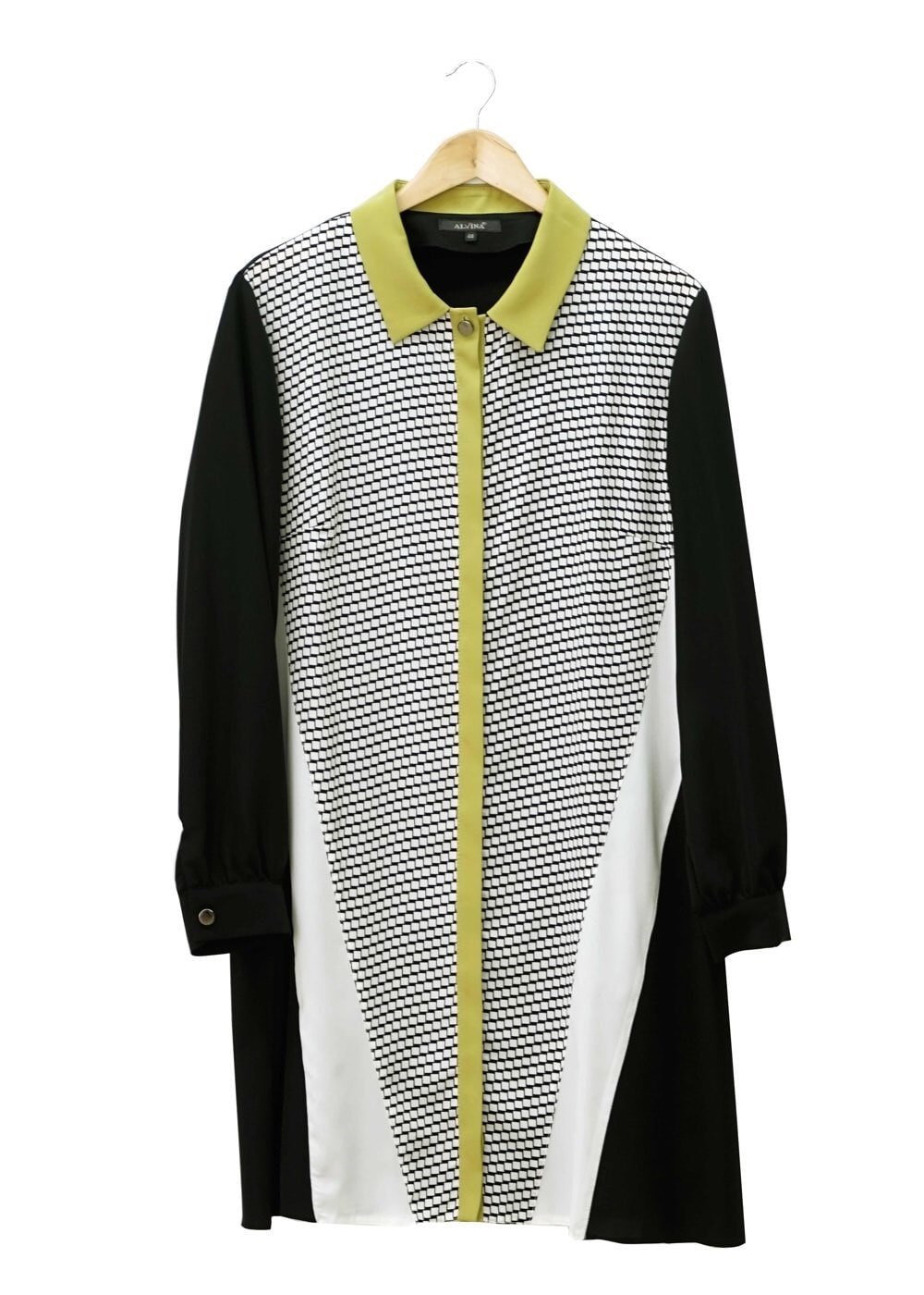 Tesettür giyim SİYAH ÇOK RENKLİ TUNİK 2511 