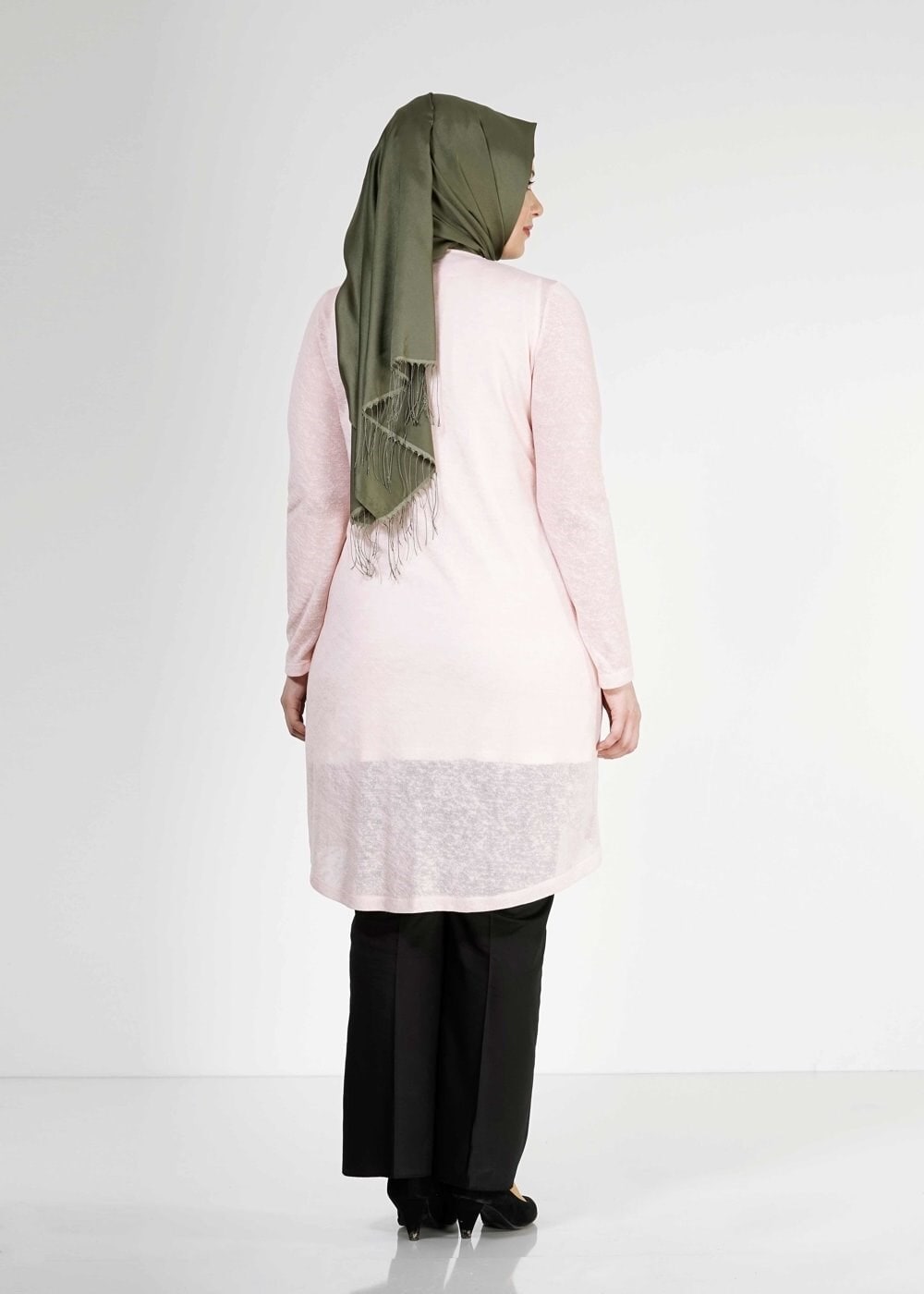 Hijab clothing POWDER FRILL DETAILED 2-PIECE TUNIC 2514 