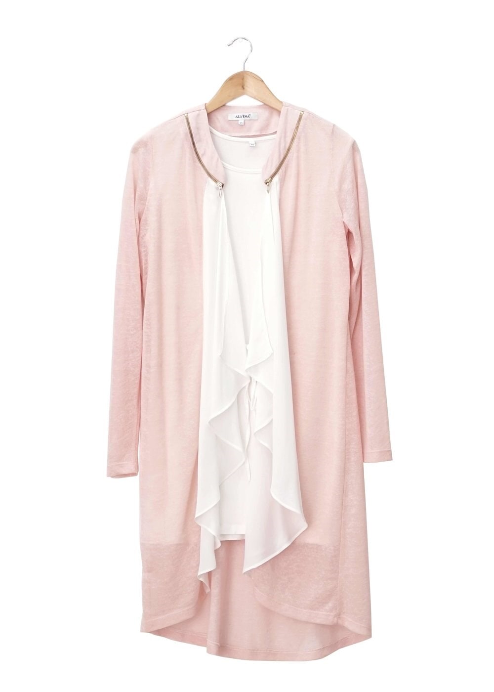 Hijab clothing POWDER FRILL DETAILED 2-PIECE TUNIC 2514 