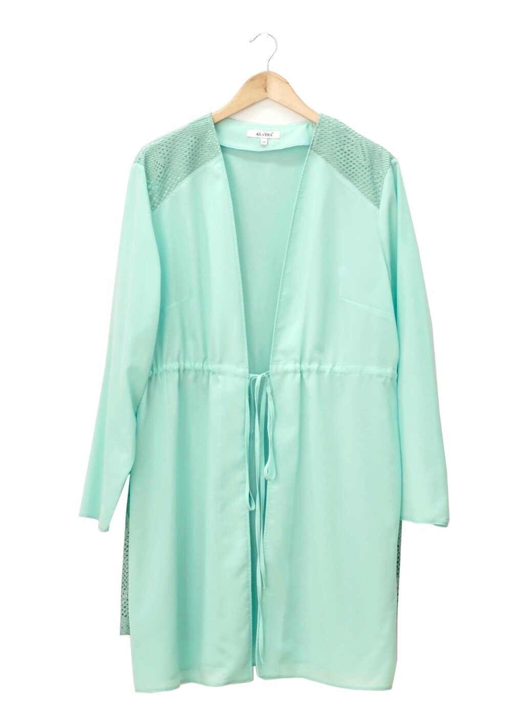 Tesettür giyim YEŞİL BELİ BÜZGÜLÜ TUNİK 2516