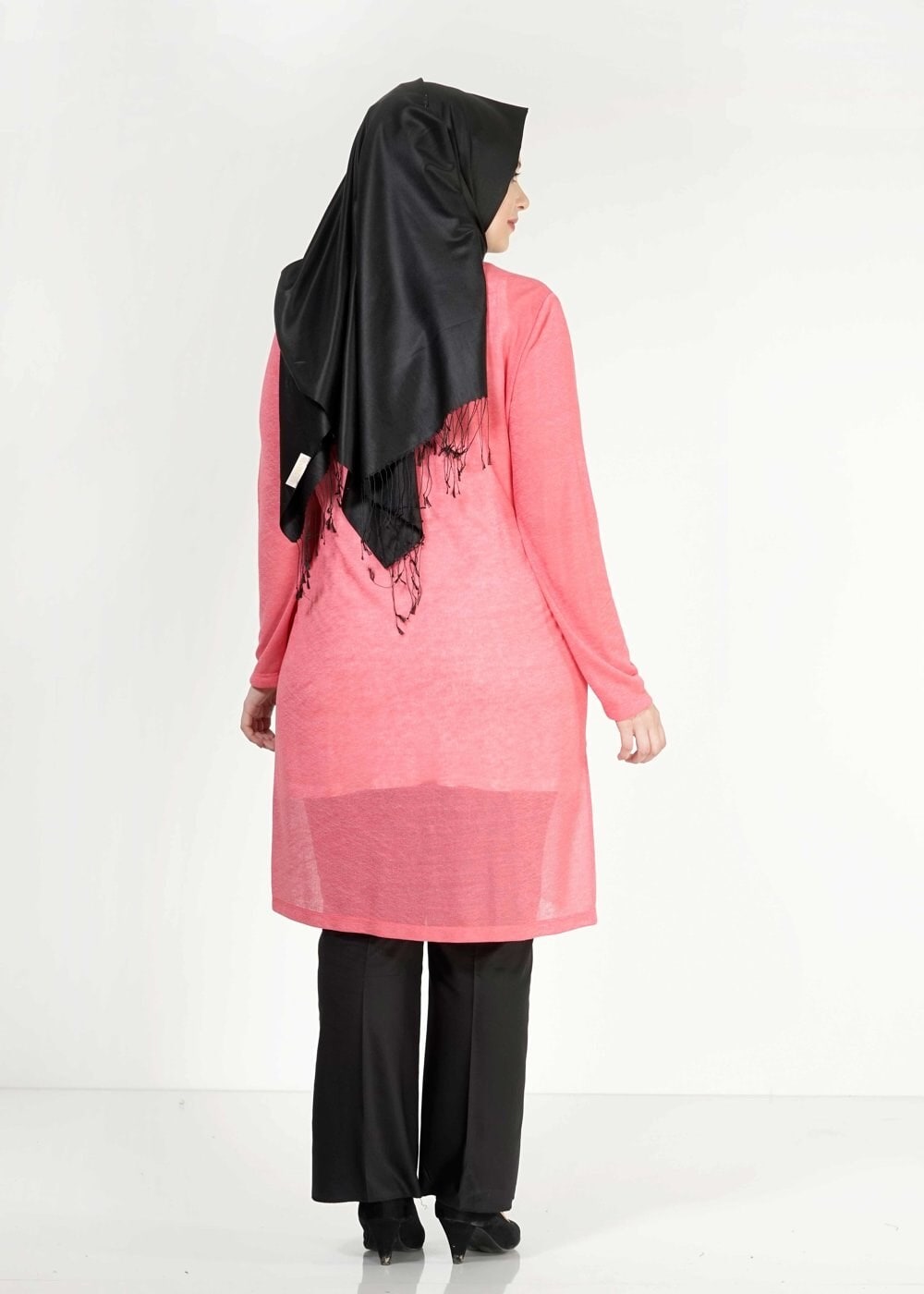 Tesettür giyim MERCAN İKİLİ ŞİFON TUNİK  2520 