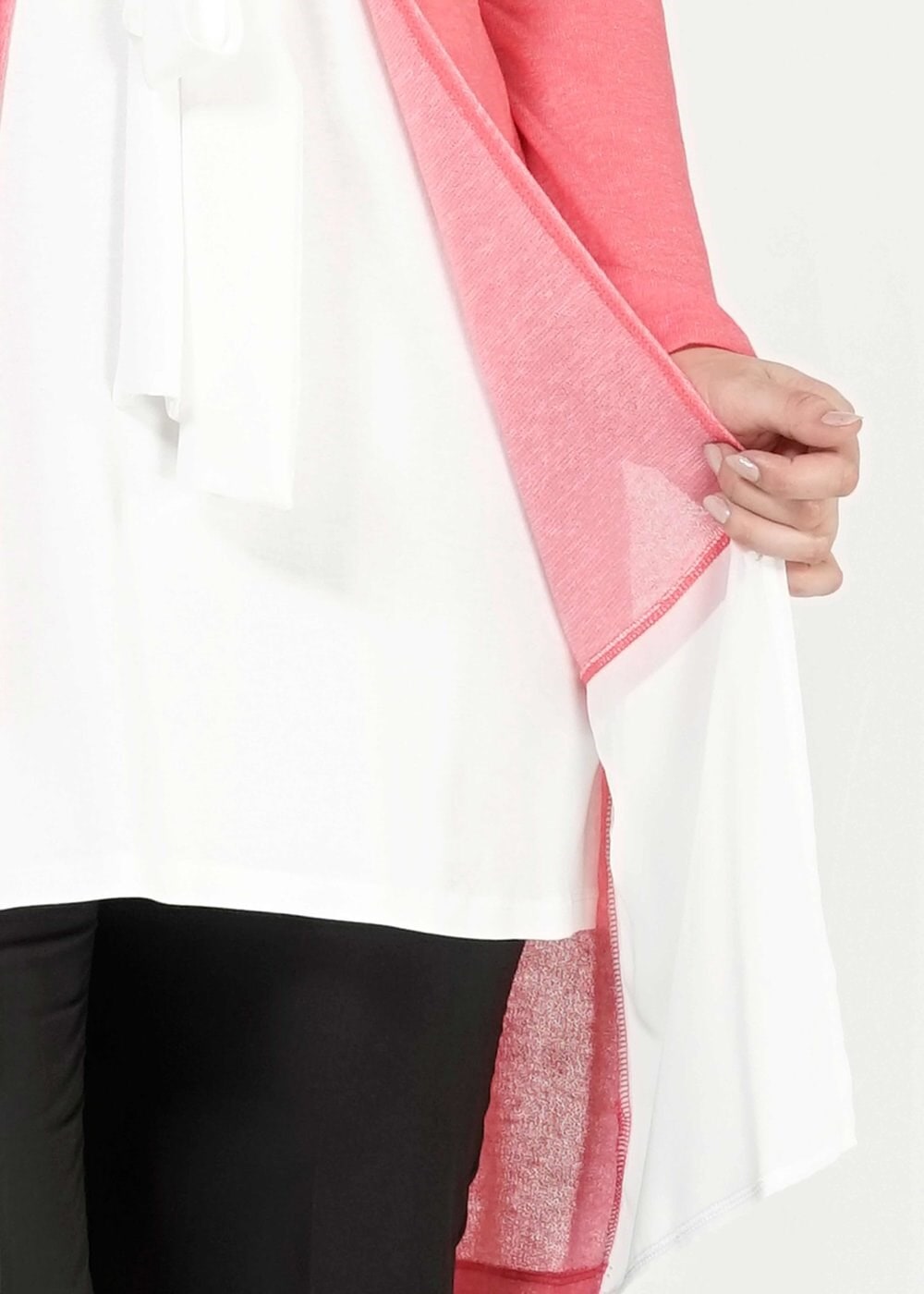 Tesettür giyim MERCAN İKİLİ ŞİFON TUNİK  2520 