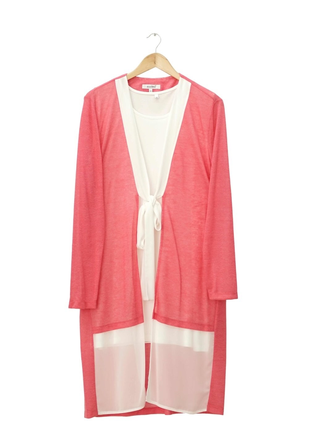 Tesettür giyim MERCAN İKİLİ ŞİFON TUNİK  2520 