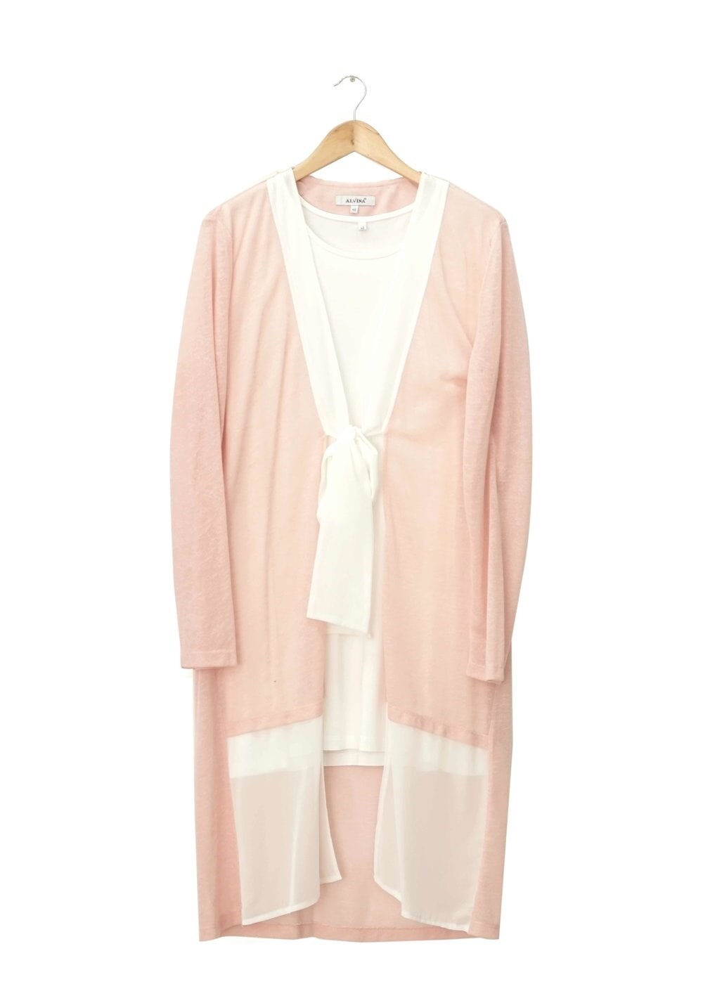 Tesettür giyim PUDRA İKİLİ ŞİFON TUNİK  2520 