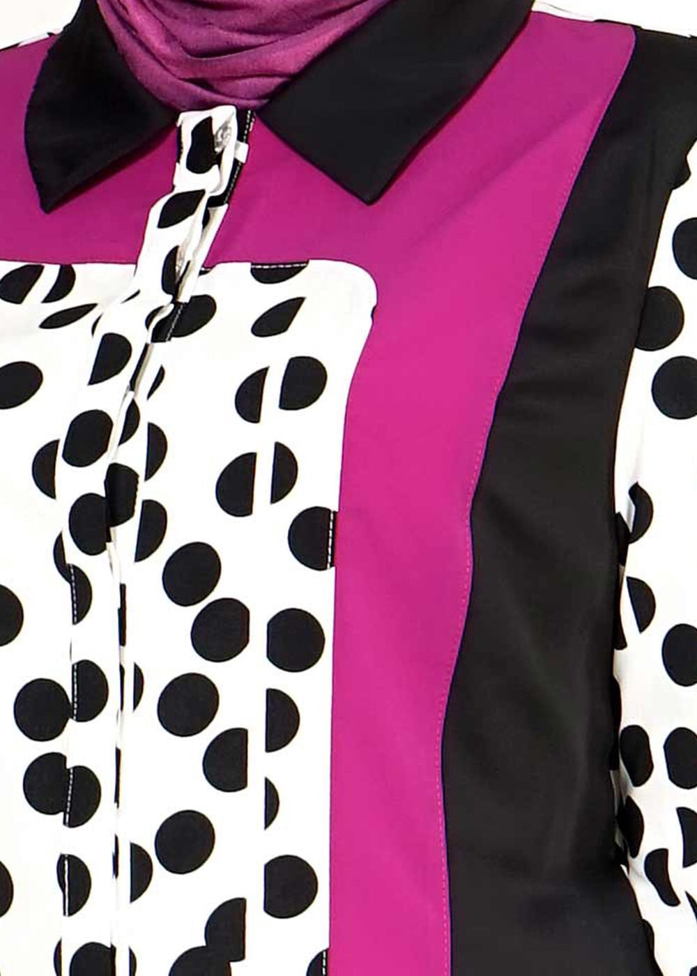 Tesettür giyim SİYAH DESENLİ TUNİK 2522