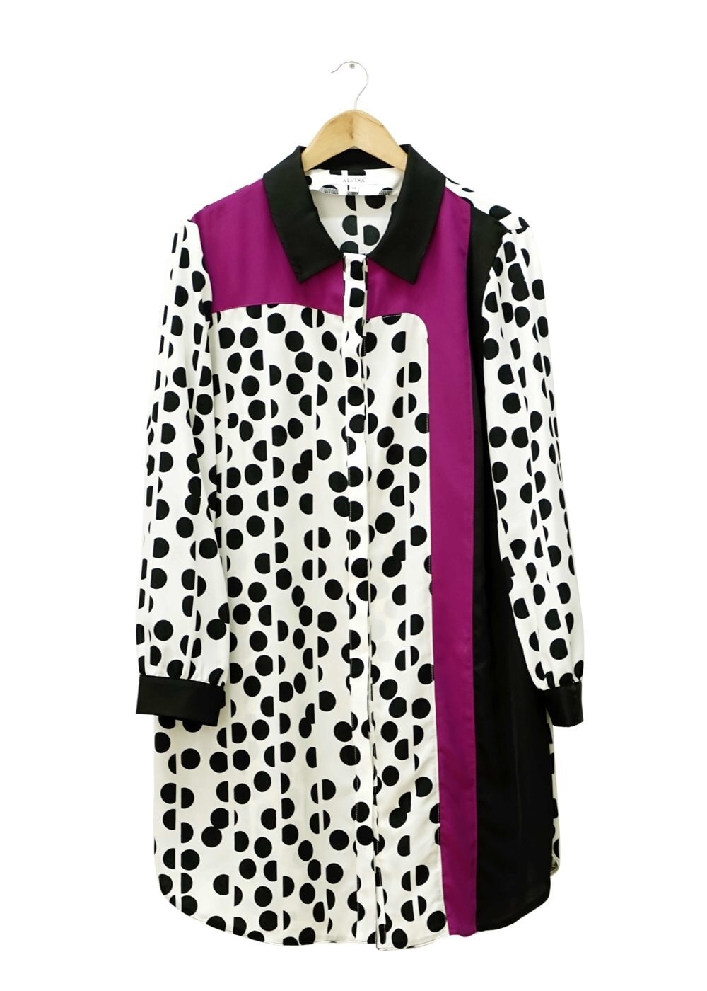 Tesettür giyim SİYAH DESENLİ TUNİK 2522