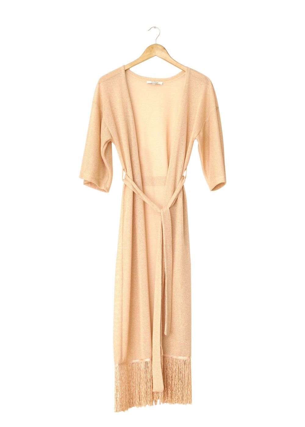 Tesettür giyim PUDRA PÜSKÜL DETAYLI TUNİK 4577