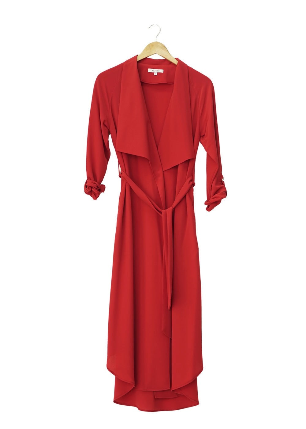 Tesettür giyim KIRMIZI UZUN TESETTÜR TUNİK 4583 