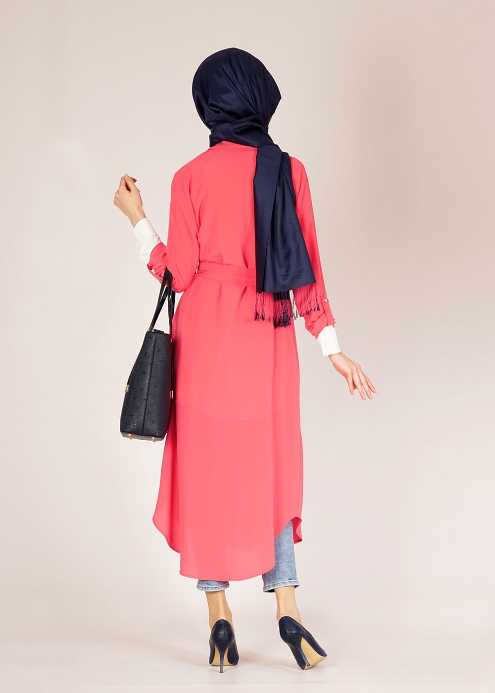 Tesettür giyim MERCAN UZUN TESETTÜR TUNİK 4583 