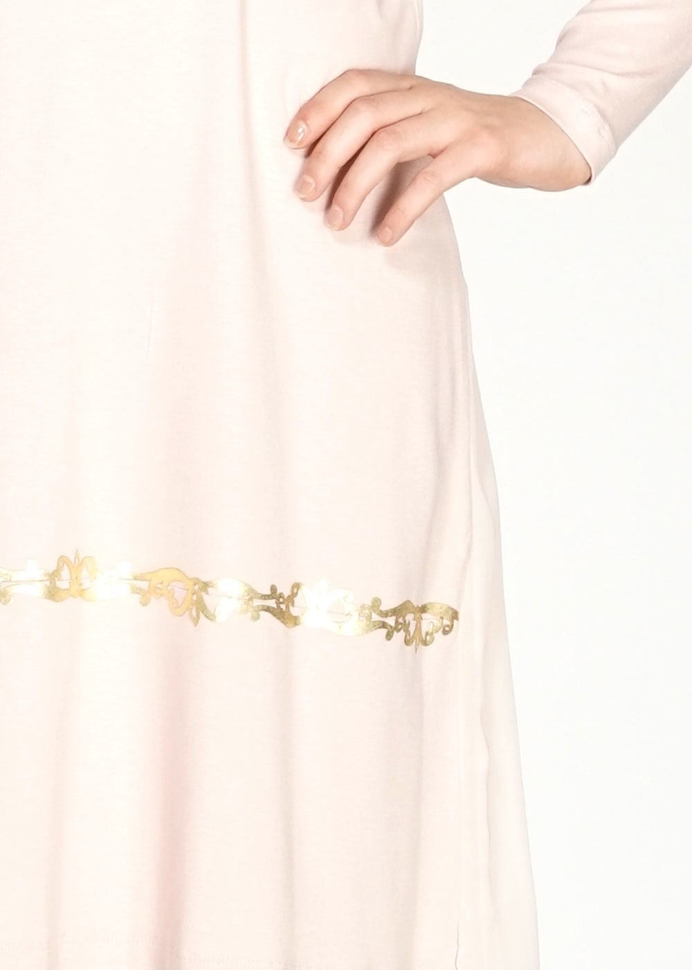 Tesettür giyim PUDRA İŞLEME DETAYLI TUNİK 4692