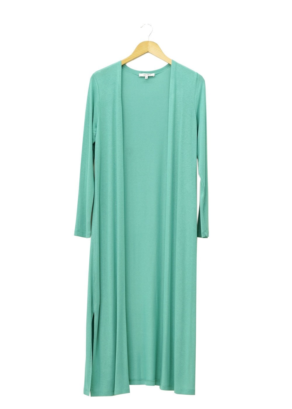 Tesettür giyim YEŞİL YANI YIRTMAÇLI DÜZ TUNİK 4809