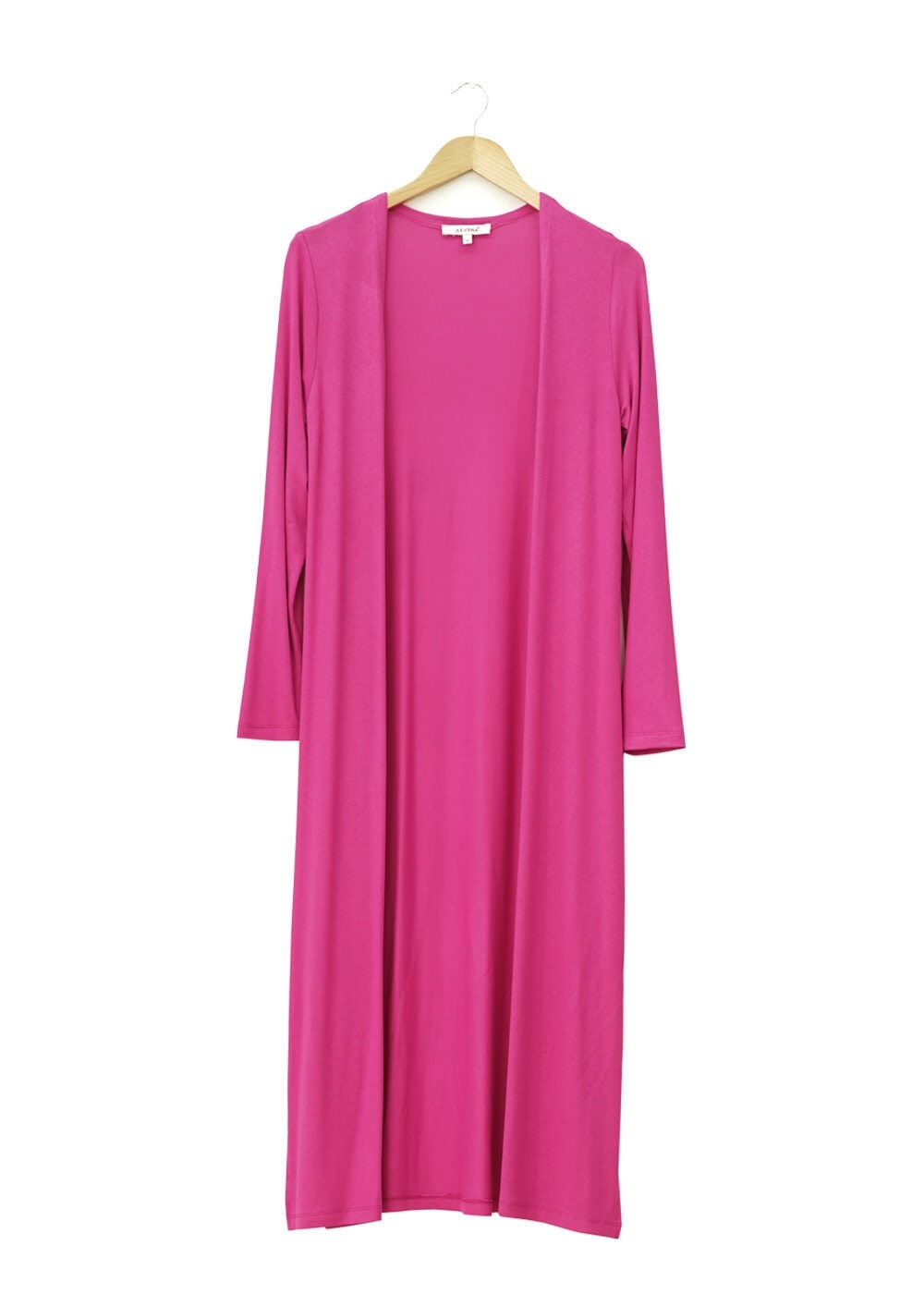 Tesettür giyim FUŞYA YANI YIRTMAÇLI DÜZ TUNİK 4809