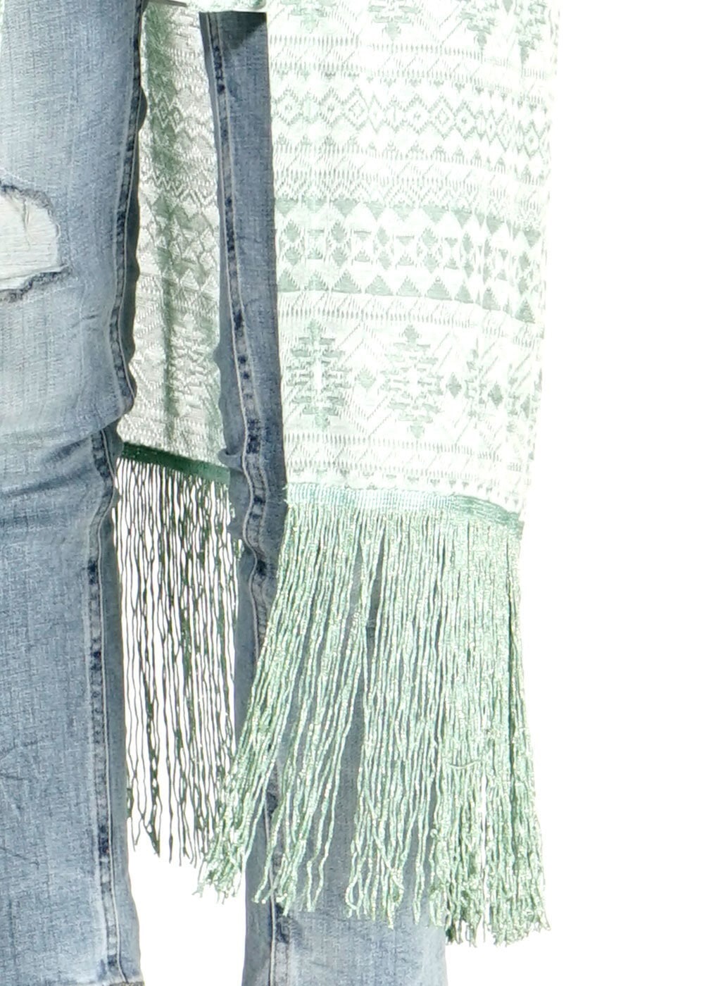 Tesettür giyim YEŞİL PÜSKÜL DETAYLI TUNİK 4823