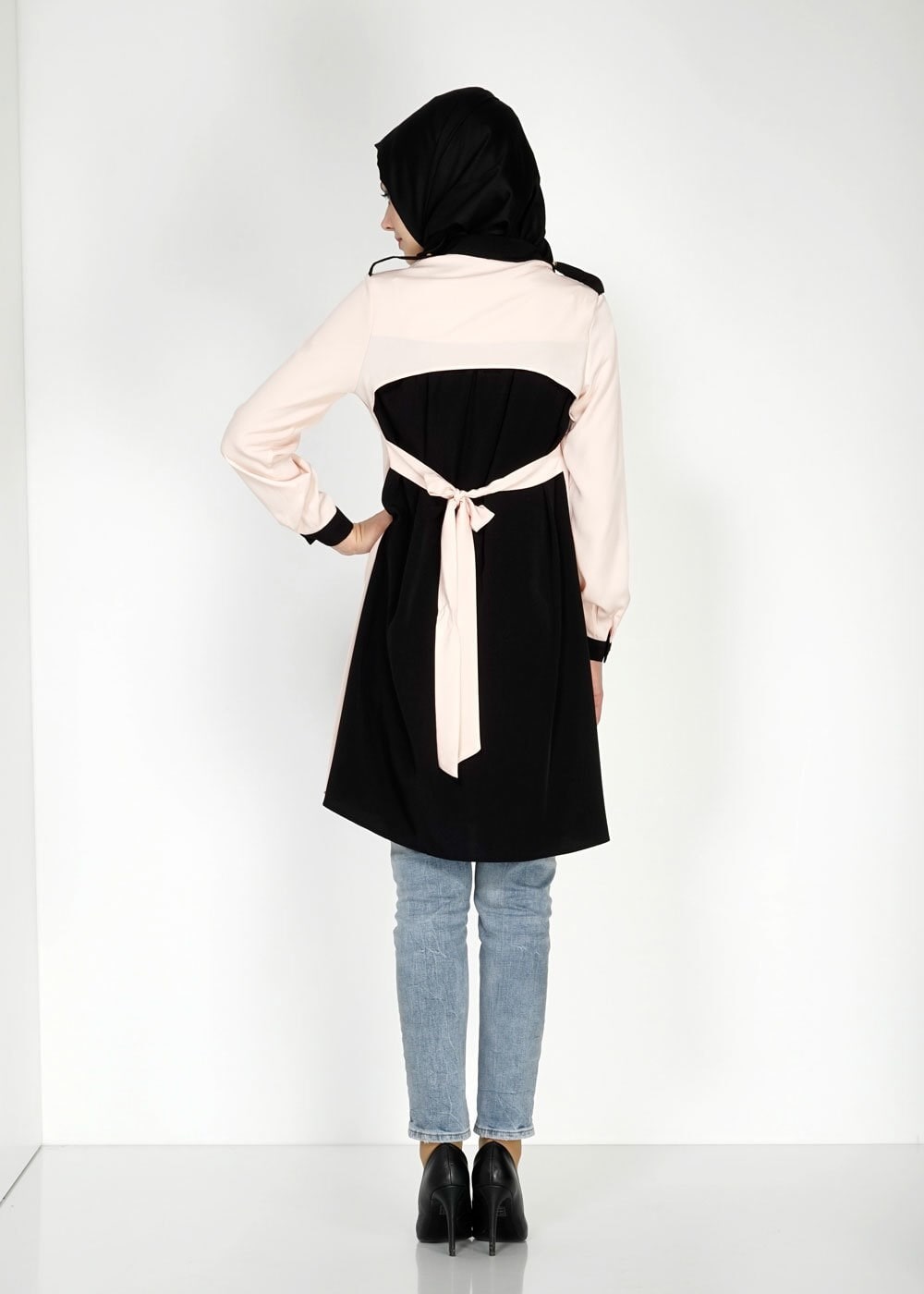Tesettür giyim PUDRA İKİ RENKLİ TUNİK 4836