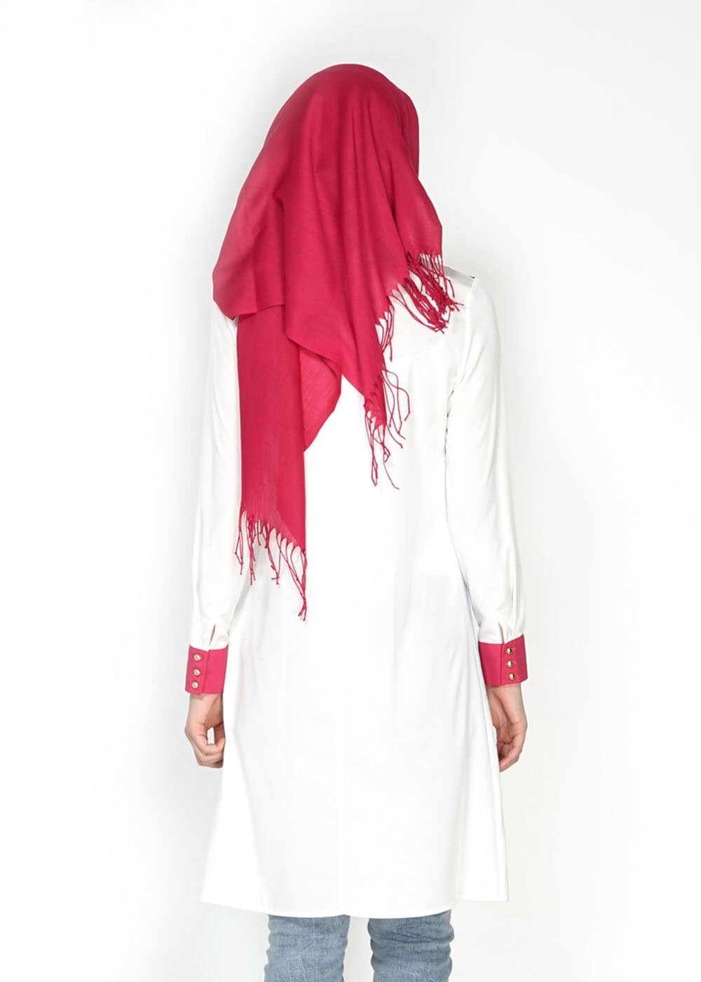 Tesettür giyim BEJ DESENLİ TUNİK 4843