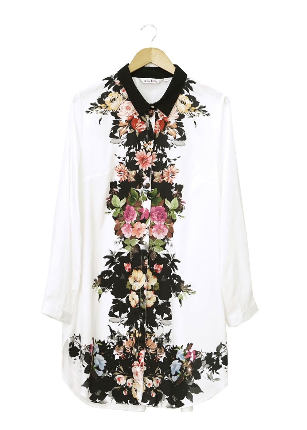 Tesettür giyim BEJ ÇİÇEK DESENLİ TUNİK 4850