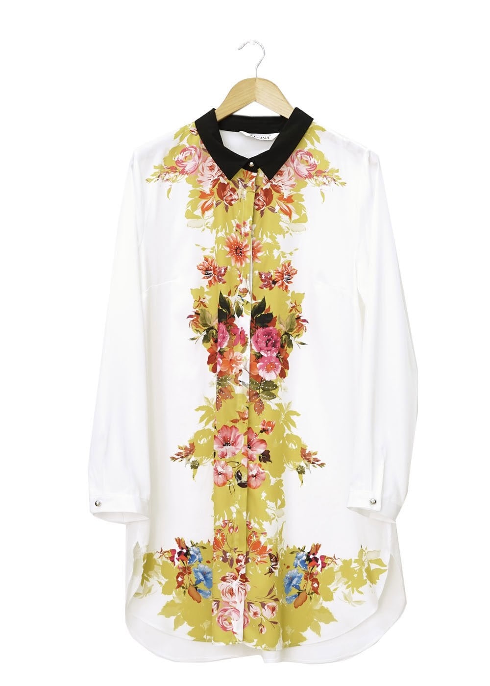 Tesettür giyim BEJ ÇİÇEK DESENLİ TUNİK 4850