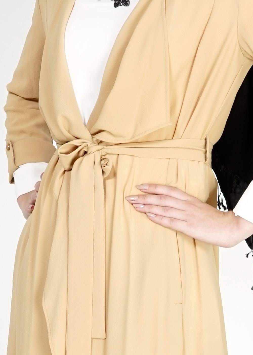 Tesettür giyim SARI UZUN TESETTÜR TUNİK 4907