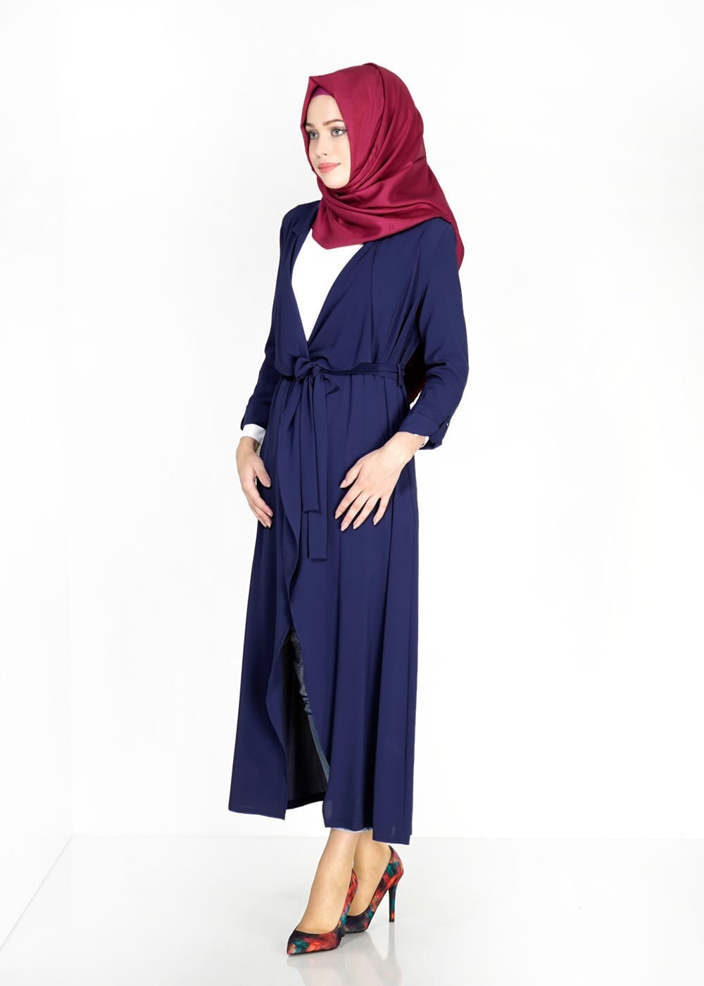 Tesettür giyim LACİVERT UZUN TESETTÜR TUNİK 4907