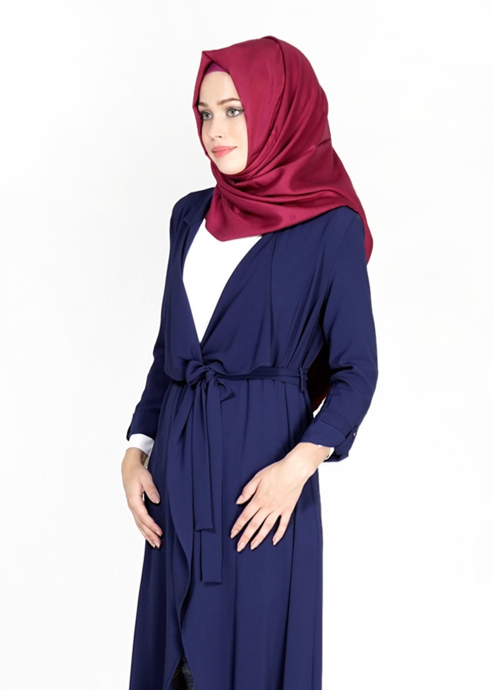 Tesettür giyim LACİVERT UZUN TESETTÜR TUNİK 4907